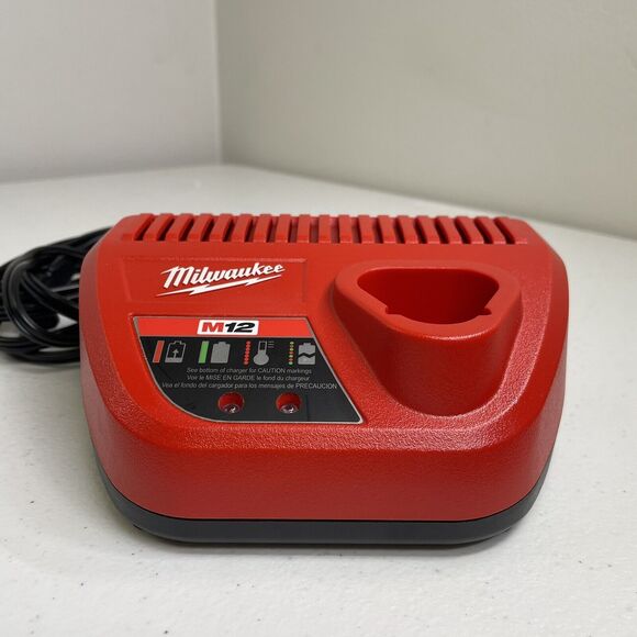Milwaukee M12 Battery Charger Open Box LED 12V OEM Tested Working - Picture 2 of 6